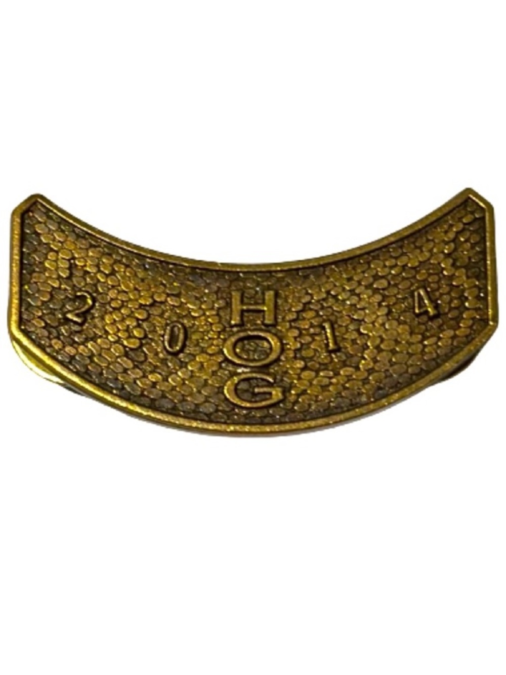 2014 Harley Davidson HOG Snake Skin Brass Unisex Rocker Pin